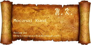 Mocznai Kund névjegykártya